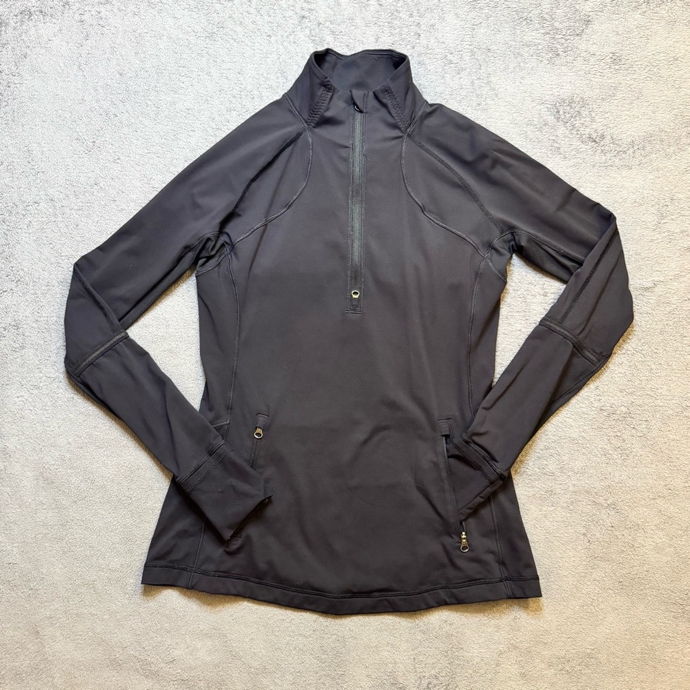 Lululemon 1/2 Zip Pullover Active Running Outdoors Jacket Women's Black Size 10